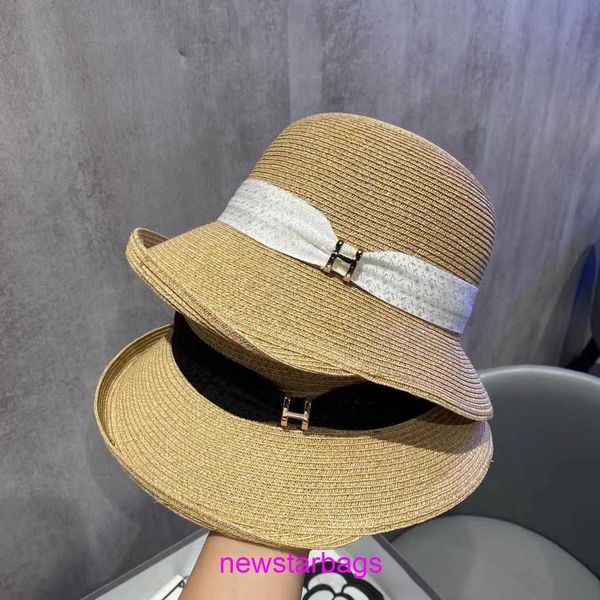 original edition designer herms hat for sale hepburn style metal buckle straw hat women's summer outings sun protection uv shade beach, Blue;gray
original edition designer herms hat for sale hepburn style metal buckle straw hat women's summer outings sun protection uv shade beach, Blue;gray