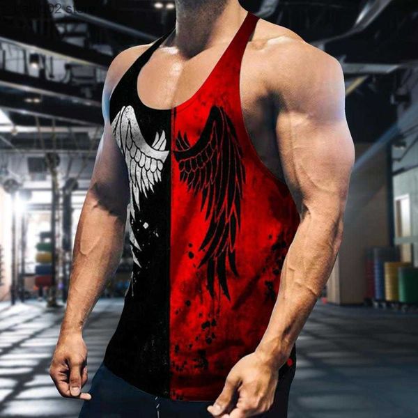 men' tank temperament popular contrast color sweat absorbing vest summer men vest 3d digital print for gym t230417, White;black
men' tank temperament popular contrast color sweat absorbing vest summer men vest 3d digital print for gym t230417, White;black