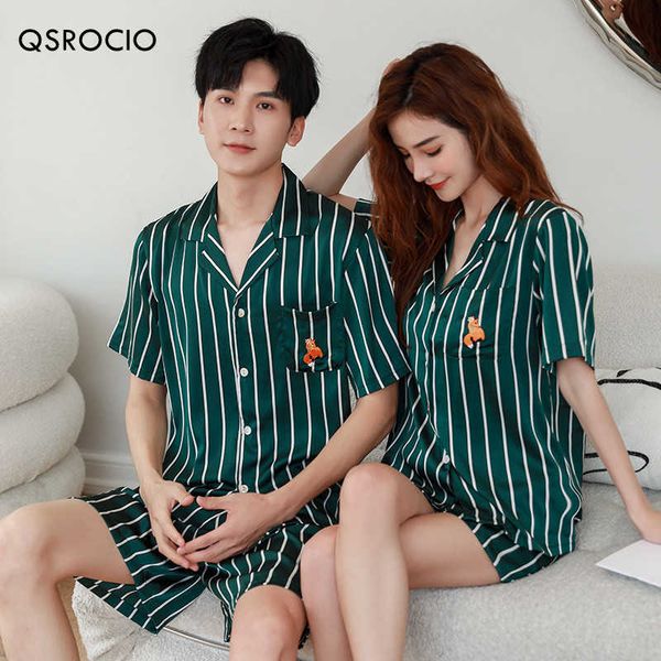 women's sleep lounge qsrocio women's pajamas set luxury fashion stripes sleepwear couple nightwear silk like female male home clot
women's sleep lounge qsrocio women's pajamas set luxury fashion stripes sleepwear couple nightwear silk like female male home clot