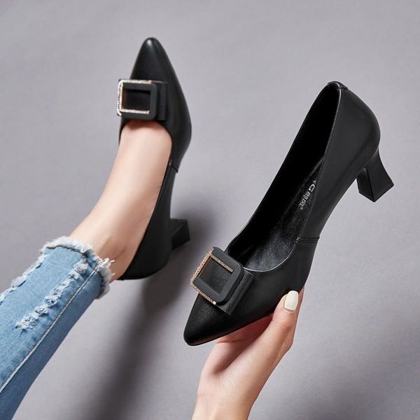 women's dress shoes heels women's leather fashion brand shoes new summer mom tired block heel single woemns shoes, Black
women's dress shoes heels women's leather fashion brand shoes new summer mom tired block heel single woemns shoes, Black