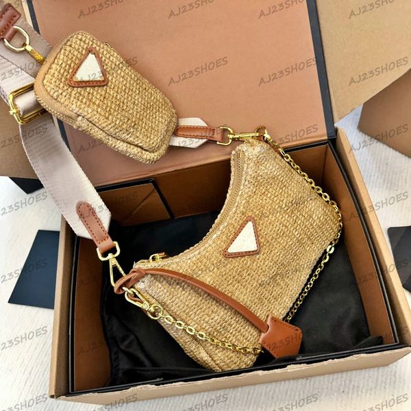 23ss woman hobo combo bag handbag with wallet lafite straw weaving fashion lady composite bag crossbody bags
23ss woman hobo combo bag handbag with wallet lafite straw weaving fashion lady composite bag crossbody bags