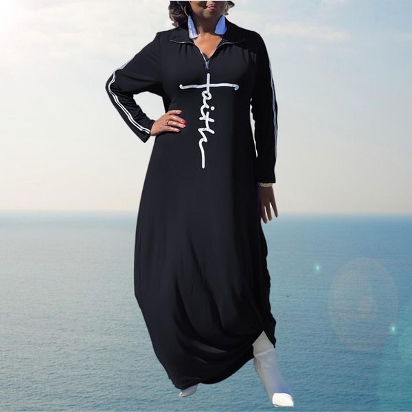 dresses plus size women's clothing l5xl casual maxi dress fashion print woman dresses long sleeve fall clothes wholesale dropshipping, Black
dresses plus size women's clothing l5xl casual maxi dress fashion print woman dresses long sleeve fall clothes wholesale dropshipping, Black