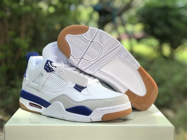 authentic 4 deep royal blue white basketball shoes 4s mens womens outdoor sports sneakers with box, Red;white
authentic 4 deep royal blue white basketball shoes 4s mens womens outdoor sports sneakers with box, Red;white