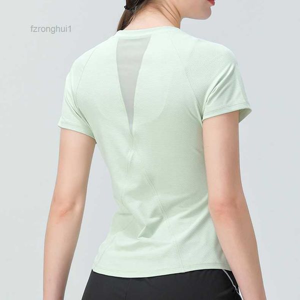 women's t-shirt lu lulemen tshirt short sleeve slim fit yoga suit round neck sports mesh breathable high elastic speed dry running fitn, White
women's t-shirt lu lulemen tshirt short sleeve slim fit yoga suit round neck sports mesh breathable high elastic speed dry running fitn, White