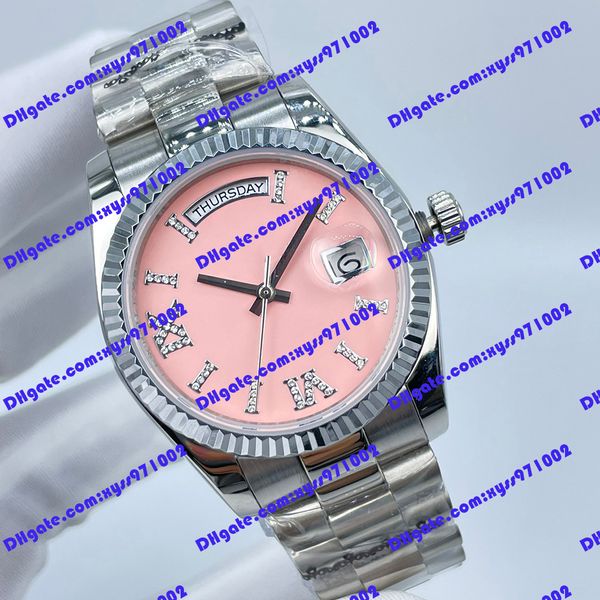 high-quality watch 2813 automatic movement 128236 women's watch 36mm pink diamond dial silver stainless steel strap men's watch ca, Slivery;brown
high-quality watch 2813 automatic movement 128236 women's watch 36mm pink diamond dial silver stainless steel strap men's watch ca, Slivery;brown