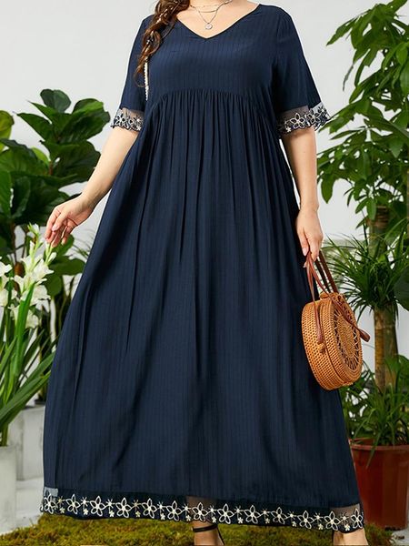 dresses loose plus size summer dresses woman 2022 summer v neck short sleeve embroidery floral patchwork elegant maxi long dress, Black
dresses loose plus size summer dresses woman 2022 summer v neck short sleeve embroidery floral patchwork elegant maxi long dress, Black