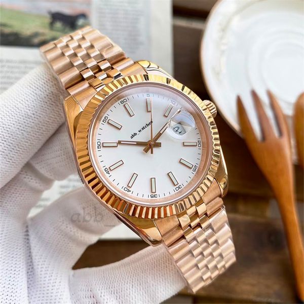 abb_watches mens watch couple automatic 41/36mm mechanical 31/28 quartz watches modern casual wristwatch dress date just gold stainless stee, Slivery;brown
abb_watches mens watch couple automatic 41/36mm mechanical 31/28 quartz watches modern casual wristwatch dress date just gold stainless stee, Slivery;brown