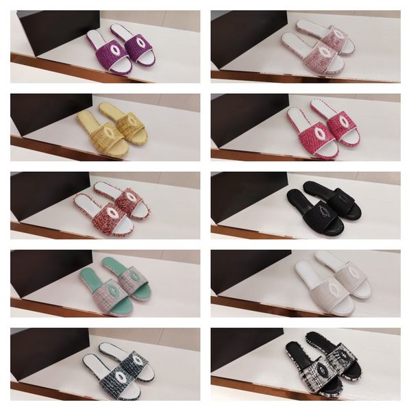 chan c women tweed leather slippers straw woven slides sandals slip on wedge flats beach mule flip flops casual slides shoes platform chain, Black
chan c women tweed leather slippers straw woven slides sandals slip on wedge flats beach mule flip flops casual slides shoes platform chain, Black