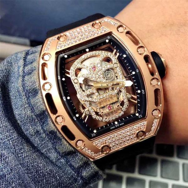 milles watch business leisure men's fully automatic mechanical watch skull head full of stars with diamond tape personalized fashion gl, Slivery;golden
milles watch business leisure men's fully automatic mechanical watch skull head full of stars with diamond tape personalized fashion gl, Slivery;golden