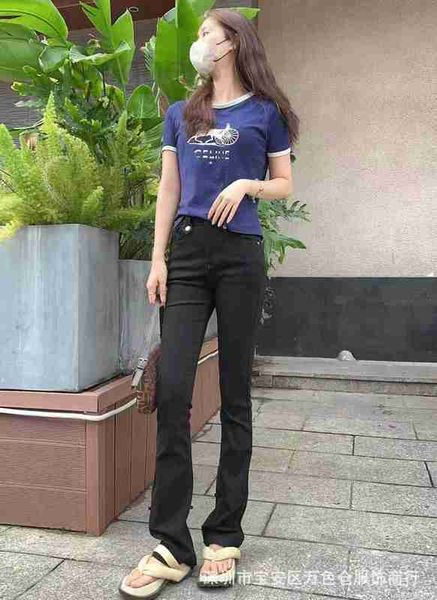 women's jeans designer autumn/winter new product chic waist buckle leather brand versatile micro horn elastic for women vd93, Blue
women's jeans designer autumn/winter new product chic waist buckle leather brand versatile micro horn elastic for women vd93, Blue