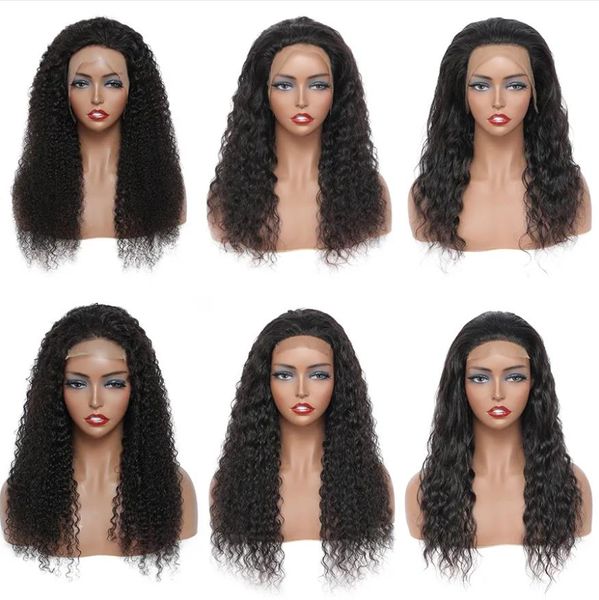 

2023 Straight Human Hair 4X4 Lace Closure Wigs for Women Wholesale Brazilian Kinky Curly Body Water Deep Wave 180% Density 13X4 Frontal Wig, 13x4 lace front wig