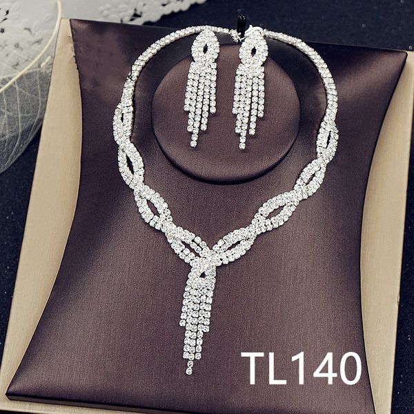 designer rhinestone pendant necklace bridal wedding dress earrings set chain dinner party accessories necklace, Silver
designer rhinestone pendant necklace bridal wedding dress earrings set chain dinner party accessories necklace, Silver
