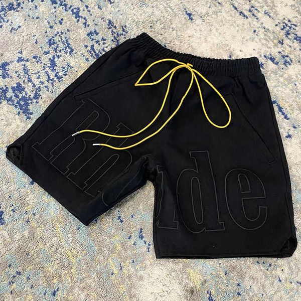 men's shorts rhude summer designer beach pants rhude classic embroidered letter american street high loose casual sports pants and wome, White;black
men's shorts rhude summer designer beach pants rhude classic embroidered letter american street high loose casual sports pants and wome, White;black
