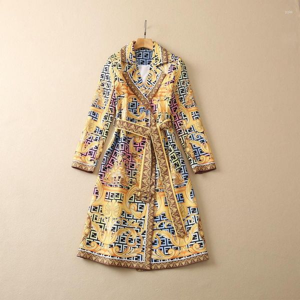 women's trench coats women's wear for winter 2023 long-sleeved suit with belt gold vintage print fashion coat european and america, Tan;black
women's trench coats women's wear for winter 2023 long-sleeved suit with belt gold vintage print fashion coat european and america, Tan;black