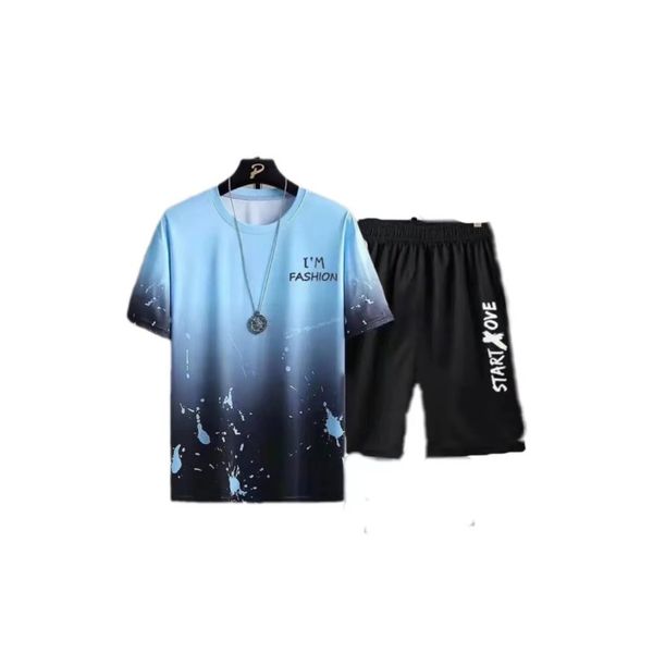 new men's leisure short-sleeved sports wear suit men's summer thin t-shirt&shorts two piece set tracksuits, Gray
new men's leisure short-sleeved sports wear suit men's summer thin t-shirt&shorts two piece set tracksuits, Gray
