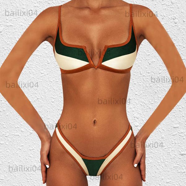 women's swimwear vintage retro bikini patchwork swimsuit thong brazilian swimwear female 2023 new summer micro v-bar green bathing suit, White;black
women's swimwear vintage retro bikini patchwork swimsuit thong brazilian swimwear female 2023 new summer micro v-bar green bathing suit, White;black