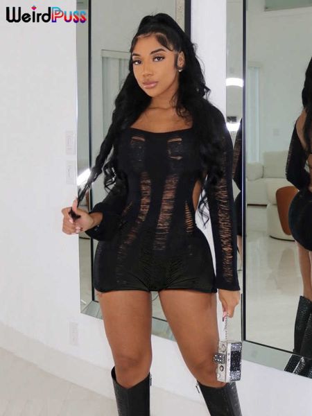skirts weird puss rip romper women see through summer one word collar backless skinny fitness playsuit activity party clubwear j230417, Black
skirts weird puss rip romper women see through summer one word collar backless skinny fitness playsuit activity party clubwear j230417, Black