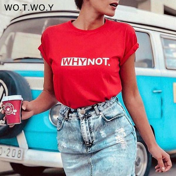 women's tshirt wotwoy funny letters printed summer cotton tshirts women casual solid knitted teeshirt female vintage black white 23041
women's tshirt wotwoy funny letters printed summer cotton tshirts women casual solid knitted teeshirt female vintage black white 23041