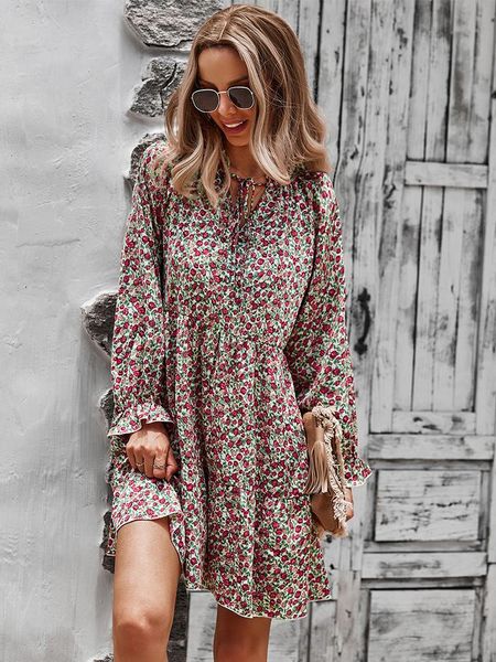 dresses 2022 new holiday style print short dress women casual lace up v neck full sleeve mini floral party dresses ladies elegant, Black;gray
dresses 2022 new holiday style print short dress women casual lace up v neck full sleeve mini floral party dresses ladies elegant, Black;gray