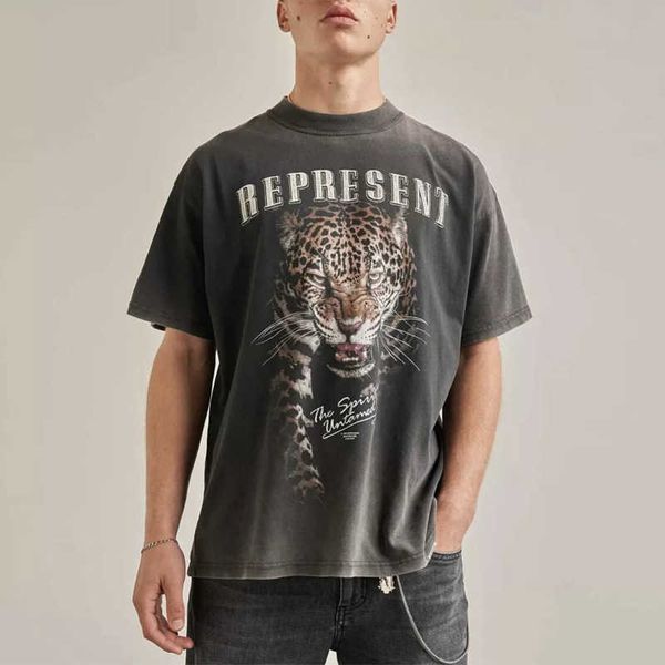 2023 fashion men's and women's t shirts uk high street brand representative flower leopard print old short sleeve loose casual top, White
2023 fashion men's and women's t shirts uk high street brand representative flower leopard print old short sleeve loose casual top, White