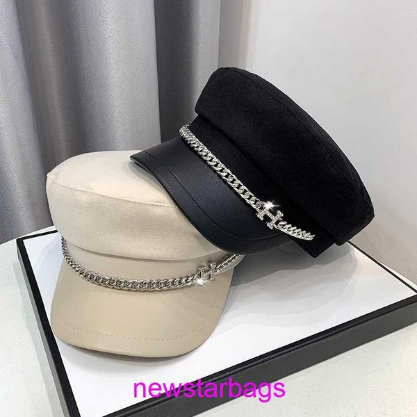 original edition designer herms hat for sale netizens fashionable chains flat hats womens autumn and winter british woolen leather eaves rhi, Blue;gray
original edition designer herms hat for sale netizens fashionable chains flat hats womens autumn and winter british woolen leather eaves rhi, Blue;gray