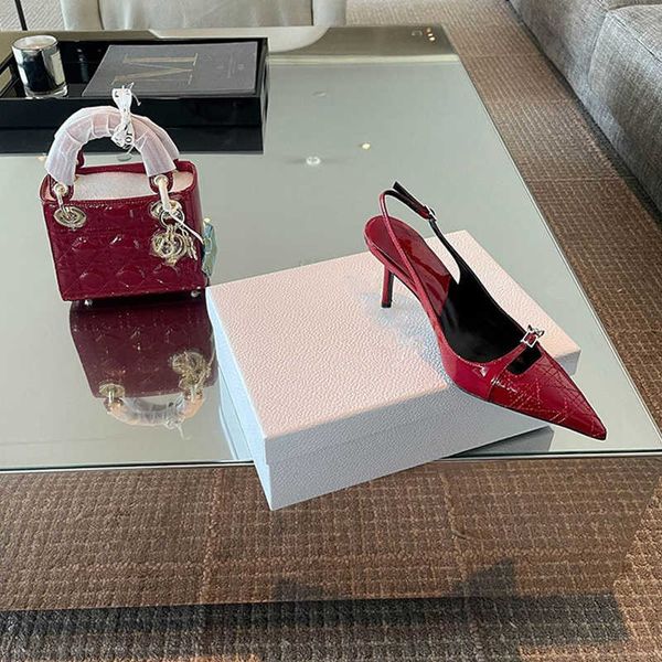 sandals solid pointed toe slingbacks patent leather high heels buckle strap stiletto pumps metal decor women shoes shallow zapatos 230423, Black
sandals solid pointed toe slingbacks patent leather high heels buckle strap stiletto pumps metal decor women shoes shallow zapatos 230423, Black