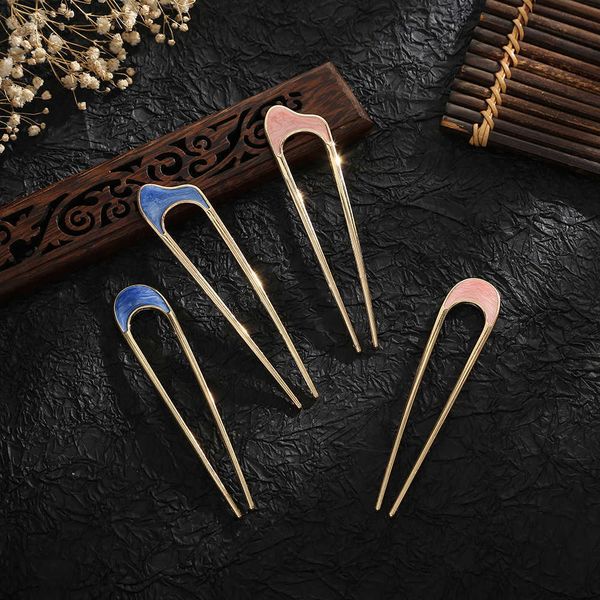 hairpins fashion vintage u-shaped hairpin simple geometric metal hair sticks for women girls high ponytail bun pin hair accessories gifts w0, Golden;silver
hairpins fashion vintage u-shaped hairpin simple geometric metal hair sticks for women girls high ponytail bun pin hair accessories gifts w0, Golden;silver