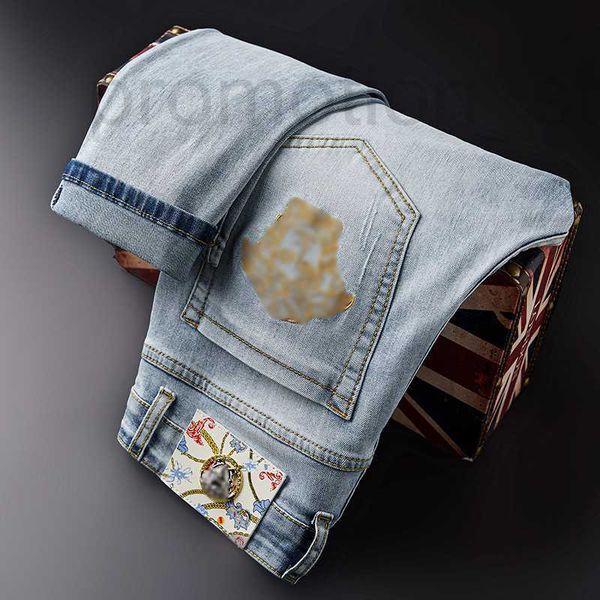 men's jeans designer new spring and summer medusa jeans men slim fit small foot embroidered trendy pants n5fd, Blue
men's jeans designer new spring and summer medusa jeans men slim fit small foot embroidered trendy pants n5fd, Blue