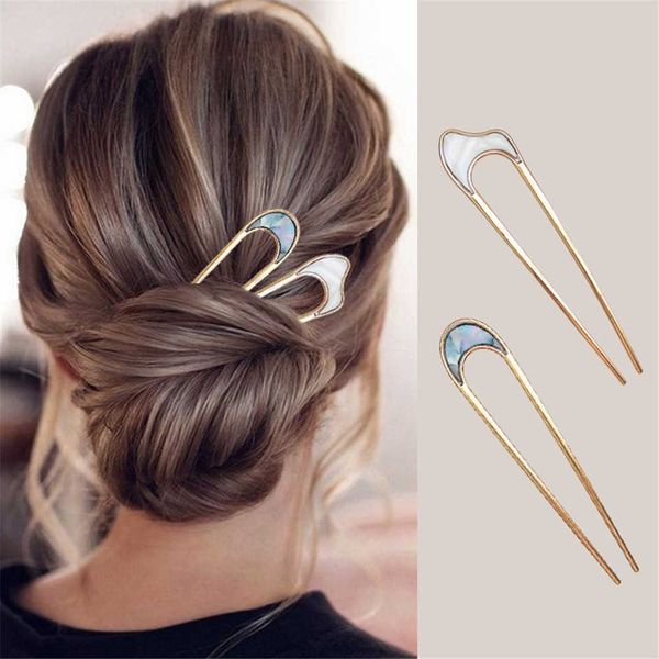 hairpins shell hairpin metal u shaped hair pins hair fork u french hair pin simple and fashionable hair accessories for women w0417, Golden;silver
hairpins shell hairpin metal u shaped hair pins hair fork u french hair pin simple and fashionable hair accessories for women w0417, Golden;silver