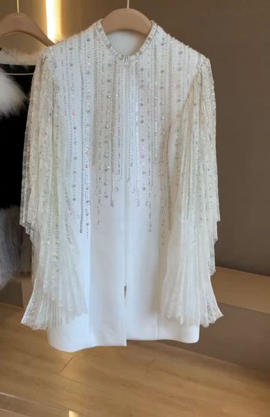 women's blouses & shirts fashion designer designs early spring french haute couture white heavy work lining shirt that is very unique a
women's blouses & shirts fashion designer designs early spring french haute couture white heavy work lining shirt that is very unique a