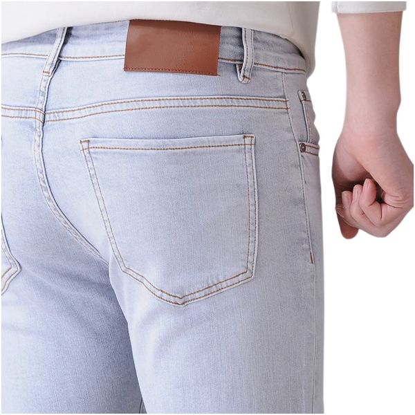 men's jeans spring summer thin denim slim fit european american high-end brand small straight pants jh6062-8, Blue
men's jeans spring summer thin denim slim fit european american high-end brand small straight pants jh6062-8, Blue
