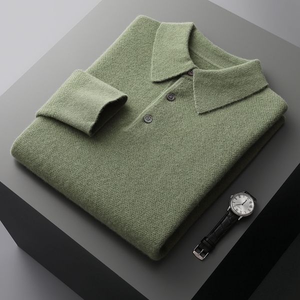men's polos mvlyflrt 100% pure wool men's polo collar pullover autumn and winter honeycomb needle shirt fashion knitted men's, White;black
men's polos mvlyflrt 100% pure wool men's polo collar pullover autumn and winter honeycomb needle shirt fashion knitted men's, White;black