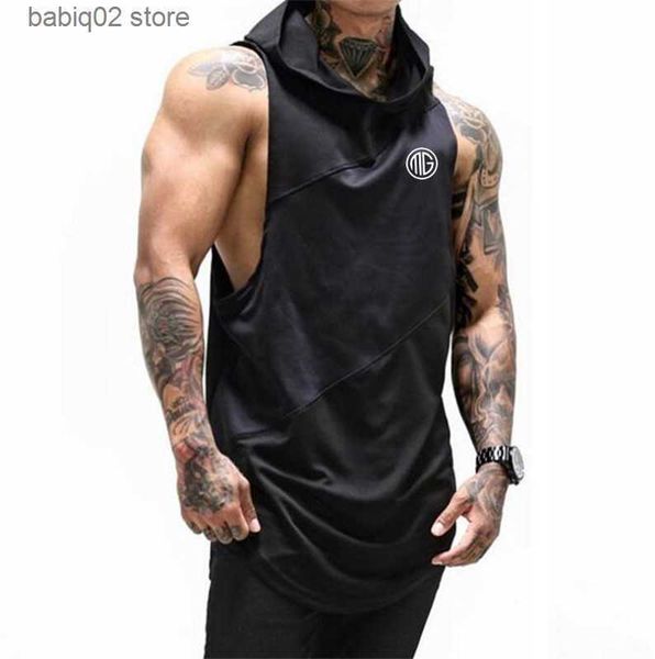 men' tank bodybuilding stringer tank with hooded mens gyms clothing fitness mens sleeveless vests cotton singlets muscle tankops t230, White;black
men' tank bodybuilding stringer tank with hooded mens gyms clothing fitness mens sleeveless vests cotton singlets muscle tankops t230, White;black