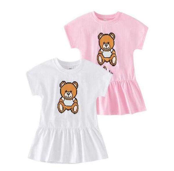Baby Girls Brand Dress Summer Letters Printed Cartoon Bear Dresses Kids Short Sleeve Dress Cotton Girl Skirts Children Clothing, Pink
Baby Girls Brand Dress Summer Letters Printed Cartoon Bear Dresses Kids Short Sleeve Dress Cotton Girl Skirts Children Clothing, Pink