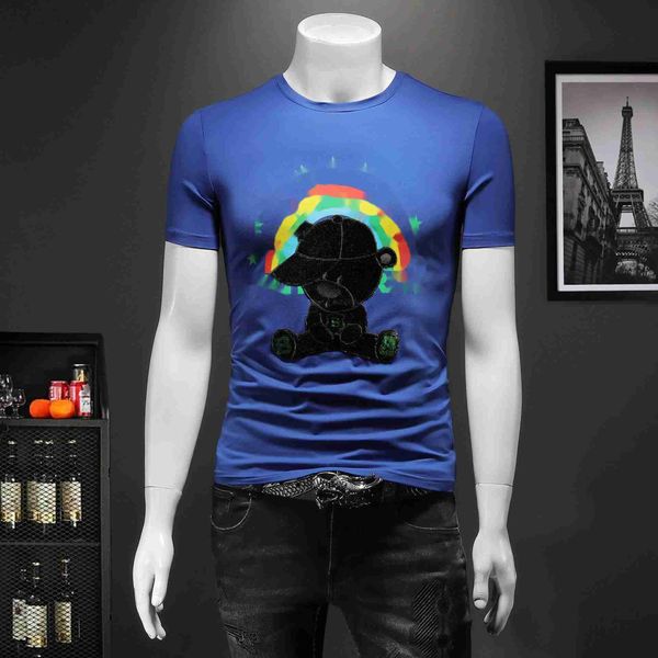 men's t-shirts sleeved trendy slim fit heavy industry bear embroidery print european fashion brand silk cotton ap61 5ixq duou lv0y, White;black
men's t-shirts sleeved trendy slim fit heavy industry bear embroidery print european fashion brand silk cotton ap61 5ixq duou lv0y, White;black