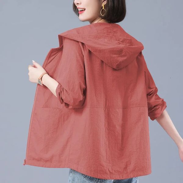 women's jackets 2023 spring summer hooded jacket casual thin trench coat outerwear basic long sleeves sun protection cardigan 230417, Black;brown
women's jackets 2023 spring summer hooded jacket casual thin trench coat outerwear basic long sleeves sun protection cardigan 230417, Black;brown