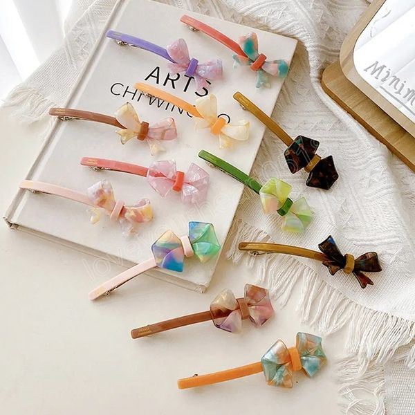 sweet bowknot tie spring hairpins for temperament girls fashion marbled acetic acid hairpin side clip hair accessories, Golden;silver
sweet bowknot tie spring hairpins for temperament girls fashion marbled acetic acid hairpin side clip hair accessories, Golden;silver