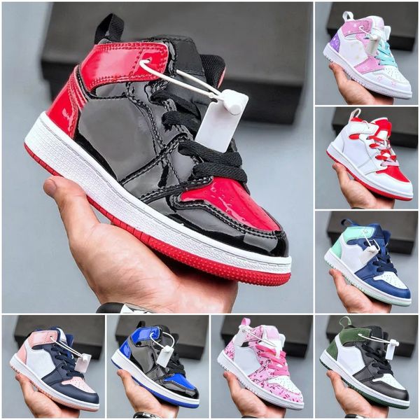 nlke kids air jumpman 1 running shoes classic 1 mid patent bred white pomegranate skateboarding sneaker children boys girls youth basketball, Black
nlke kids air jumpman 1 running shoes classic 1 mid patent bred white pomegranate skateboarding sneaker children boys girls youth basketball, Black