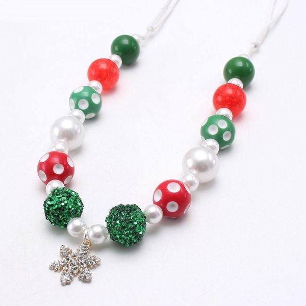 baby christmas jewelry gift charm snowflake pendant necklace handmade girls red green bubblegum bead necklace adjustable rope, Silver
baby christmas jewelry gift charm snowflake pendant necklace handmade girls red green bubblegum bead necklace adjustable rope, Silver