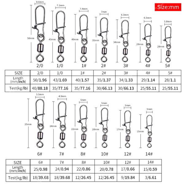 50pcs/lot stainless steel fishing connector pin bearing rolling swivel snap pins fishhook lure sea fishing accessories fishingfishing tools
50pcs/lot stainless steel fishing connector pin bearing rolling swivel snap pins fishhook lure sea fishing accessories fishingfishing tools