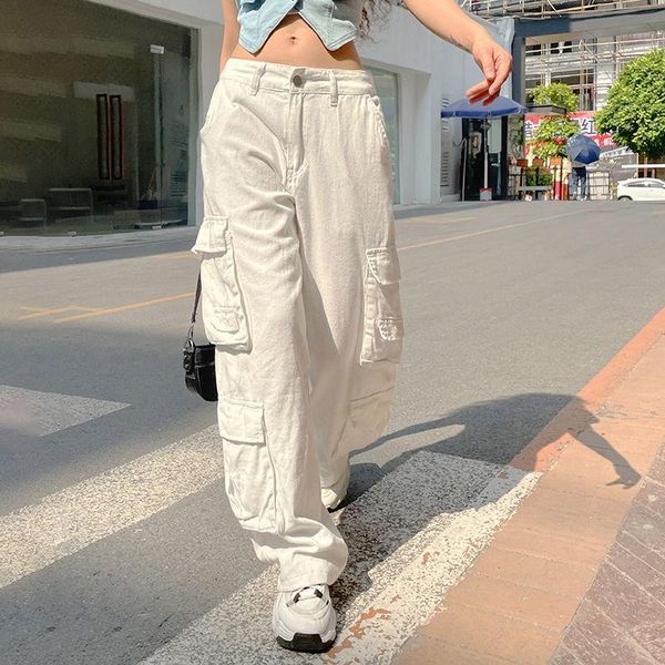 jeans new white multipocket baggy jeans retro street loose high waist jeans american solid casual streetwear girl jeans, Blue
jeans new white multipocket baggy jeans retro street loose high waist jeans american solid casual streetwear girl jeans, Blue
