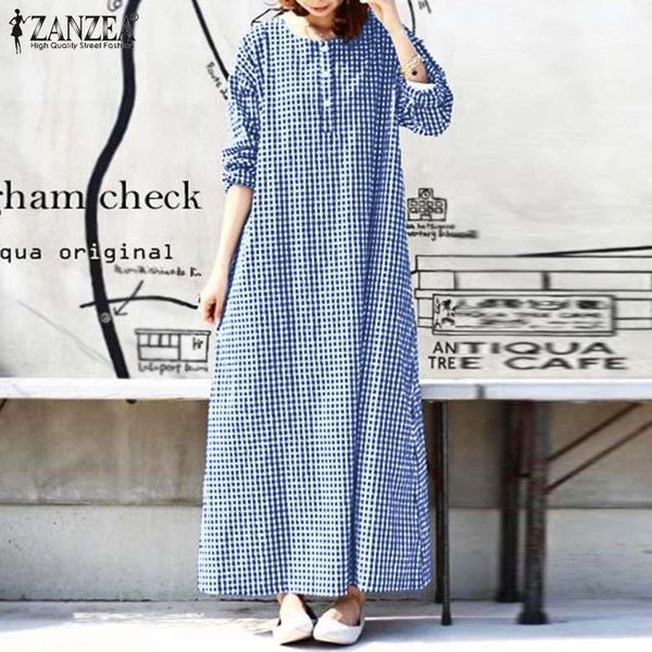 dresses vintage check maxi dress women's autumn sundress zanzea 2022 casual long sleeve vestidos female o neck plaid robe, Black;gray
dresses vintage check maxi dress women's autumn sundress zanzea 2022 casual long sleeve vestidos female o neck plaid robe, Black;gray