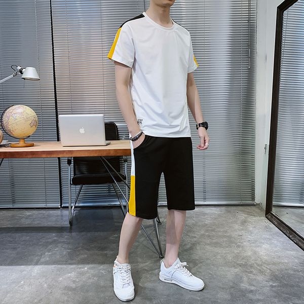 men's tracksuits casual men's summer t-shirt shorts two pieces sets tracksuit men sportswear solid color short sleeve mens set spo, Gray
men's tracksuits casual men's summer t-shirt shorts two pieces sets tracksuit men sportswear solid color short sleeve mens set spo, Gray