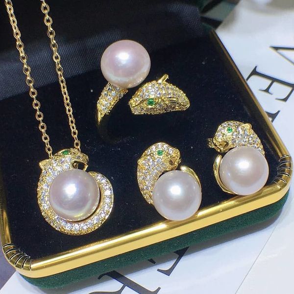 14k gold leopard pearl diamond jewelry set 925 sterling silver wedding rings earrings necklace for women men engagement jewelry
14k gold leopard pearl diamond jewelry set 925 sterling silver wedding rings earrings necklace for women men engagement jewelry
