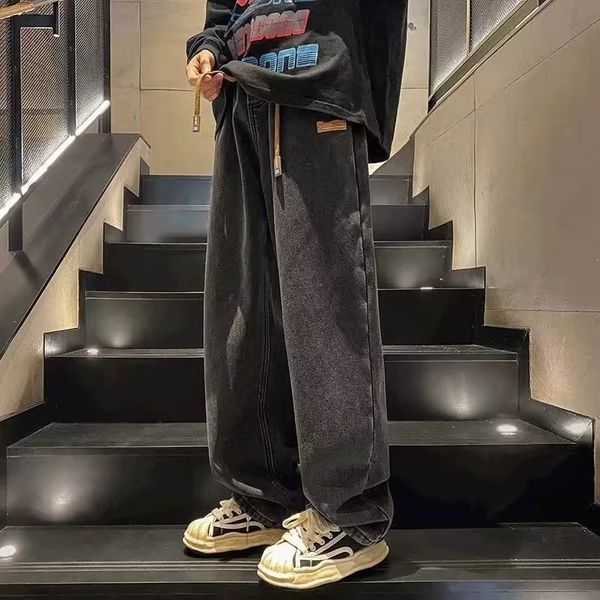 men's jeans kpop vintage high street men's straight jeans loose wide leg 3xl versatile denim pants 230418, Blue
men's jeans kpop vintage high street men's straight jeans loose wide leg 3xl versatile denim pants 230418, Blue