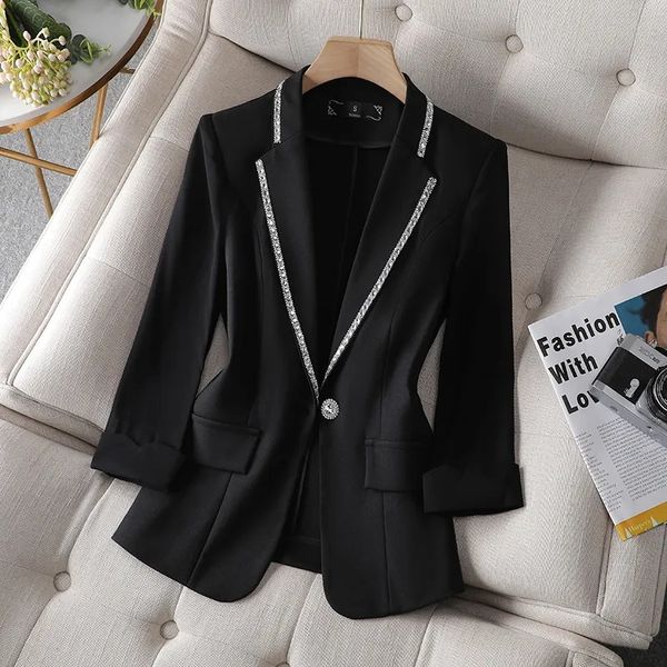 women's suits blazers 2023 diamondencrusted summer sunscreen jacket white suit fashion thin 4xl 230418, White;black
women's suits blazers 2023 diamondencrusted summer sunscreen jacket white suit fashion thin 4xl 230418, White;black