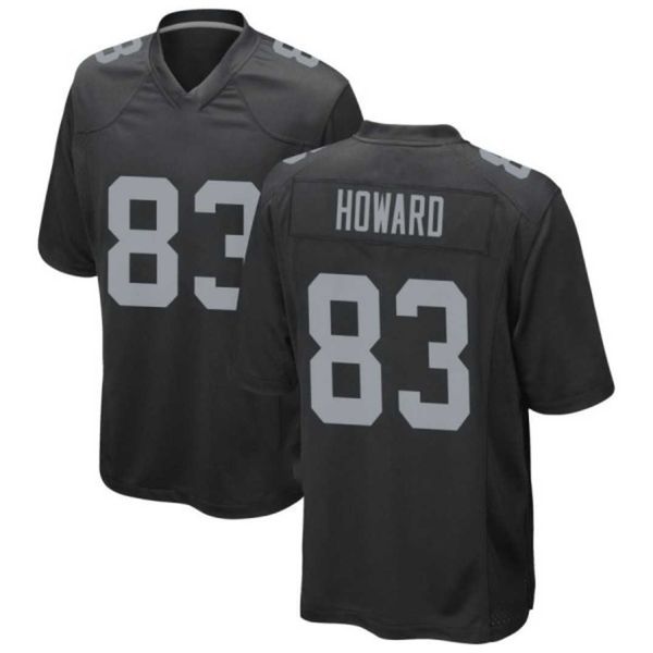 83 oj howard las football jerseys raideres alternate black white men women youth, Black;red
83 oj howard las football jerseys raideres alternate black white men women youth, Black;red