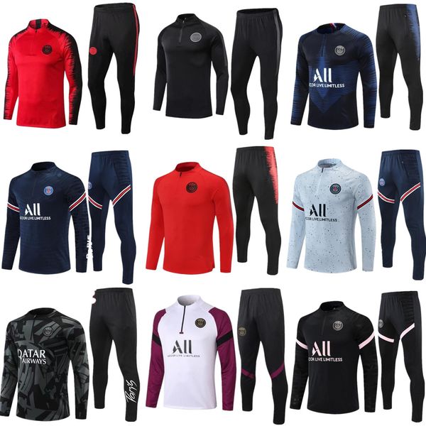 21 22 23 jordam psgs mbappe soccer jersey tracksuit 18 19 20 retro paris training suit half pull long sleeve sergio ramos verratti icardi ki, Black
21 22 23 jordam psgs mbappe soccer jersey tracksuit 18 19 20 retro paris training suit half pull long sleeve sergio ramos verratti icardi ki, Black