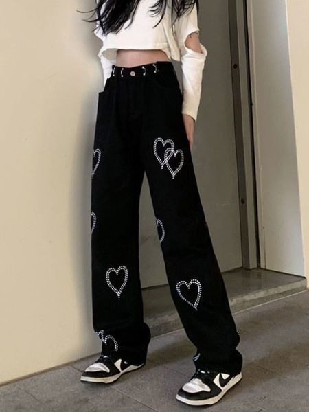 women's jeans printed love jean pants fashion harajuku high waist loose straight leg trousers 2023 spring casual lady hip hop 230418, Blue
women's jeans printed love jean pants fashion harajuku high waist loose straight leg trousers 2023 spring casual lady hip hop 230418, Blue