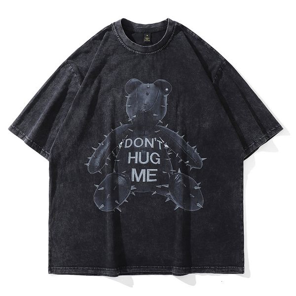 men's t-shirts hip hop oversized streetwear vintage t-shirts bear printed gothic washed short sleeve t shirt summer punk cotton male 2, White;black
men's t-shirts hip hop oversized streetwear vintage t-shirts bear printed gothic washed short sleeve t shirt summer punk cotton male 2, White;black